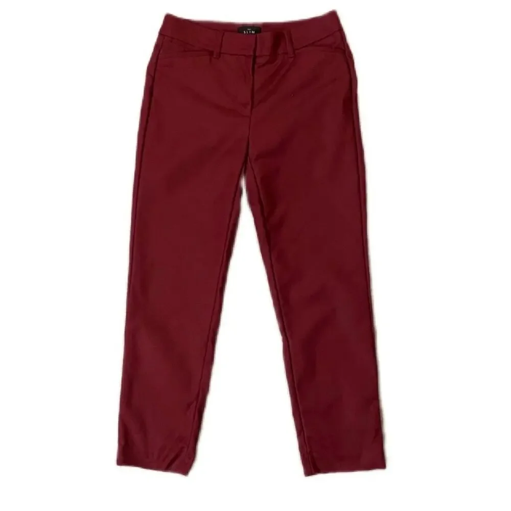 UEC WHITE HOUSE BLACK MARKET The Slim Ankle Empire Plum SZ 0